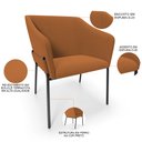 Ver imagem 4 de Cadeira para Sala de Jantar Estar Living Olívia L02 Bouclê Terracota - Lyam Decor