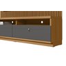 Estante Home para TV Ripado 2 Modulo Lateral Ouro Preto Nature/Chumbo - Linea - 10