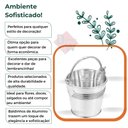 Ver imagem 7 de Mini Balde Alumínio Prata c/ Alça p/ Decoração/Lembrancinhas