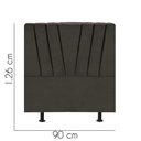 Ver imagem 3 de Cabeceira Estofada Bélgica 90cm Solteiro Para Cama Box Quarto Linho Marrom - Gat Magazine