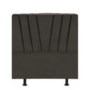 Ver imagem 2 de Cabeceira Estofada Bélgica 90cm Solteiro Para Cama Box Quarto Linho Marrom - Gat Magazine