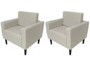 Ver imagem 1 de Kit 2 Poltronas Decorativa Leticia Slim Suede Bege Pés Madeira Ms Decor