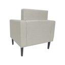 Ver imagem 2 de Kit 2 Poltronas Decorativa Leticia Slim Suede Bege Pés Madeira Ms Decor