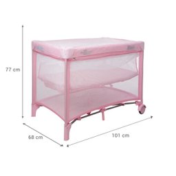 Mini Berço Cercado Burigotto New – Rosa - 3