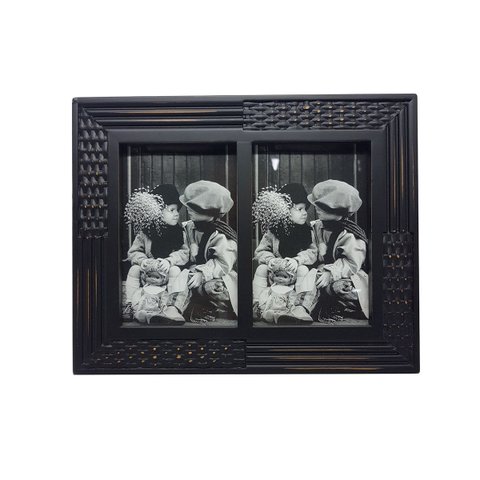 Porta Retrato Vintage Moldura 2 Fotos 10x15 Mesa e Parede