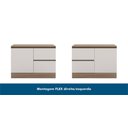 Ver imagem 1 de Balcão com Tampo 120m Etna 1pt 3 Gav Sendo 1 com Porta Talher - Carvalho Oak/off White Poliman