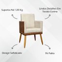 Ver imagem 6 de Kit 8 Poltronas Decorativas Modernas para Recepção Lis Corino Suede Cores Pé 30 Cm
