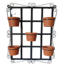 Ver imagem 1 de Suporte Ferro Plantas Quadrado Preto 5 vasos
