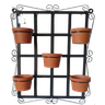 Suporte Ferro Plantas Quadrado Preto 5 vasos - 1