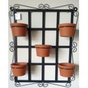 Ver imagem 3 de Suporte Ferro Plantas Quadrado Preto 5 vasos