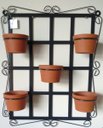 Ver imagem 2 de Suporte Ferro Plantas Quadrado Preto 5 vasos