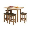 Ver imagem 2 de Conjunto Mesa Dobrável com 4 Bancos para Sala de Jantar
