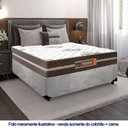 Ver imagem 3 de Cama Box Casal Suede + Colchão Molas Ensacadas Texas Prime Colchões 138cm Cinza