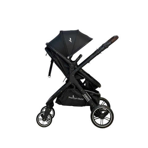 Carrinho de Bebe Kansas Gold Premium com Bebe Conforto:base Black/ Preto