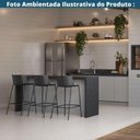 Ver imagem 6 de Kit 2 Banquetas Ipanema Assento em Polipropileno Base em Aço com Encosto Preto Fratini