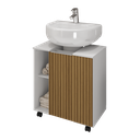 Ver imagem 1 de Gabinete de Banheiro Pequin - Varias Cores Cor:BRANCO / RIPADO