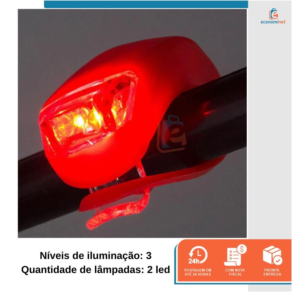 Lanterna Bike Sinalizador Traseiro Farol Led Luz Segurança - 3