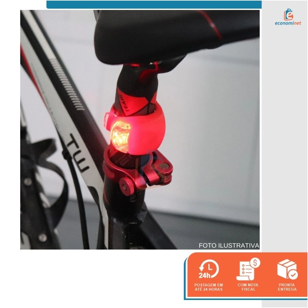 Lanterna Bike Sinalizador Traseiro Farol Led Luz Segurança - 6