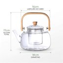 Ver imagem 5 de Chaleira Infusora 1L com Infusor de Chá e Cabo de Bambu