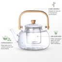 Ver imagem 2 de Chaleira Infusora 1L com Infusor de Chá e Cabo de Bambu