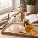 Ver imagem 6 de Chaleira Infusora 1L com Infusor de Chá e Cabo de Bambu