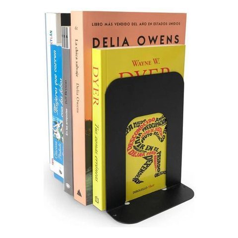 Kit Suportes de Livros Metal Organizador Biblioteca 20 Pçs:preto