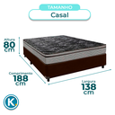Ver imagem 3 de Conjunto Cama Box Marrom Casal + Colchão D28 Conforto Paropas