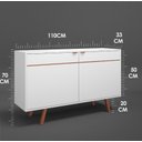 Ver imagem 5 de Buffet Retrô Branco - Balcão Aparador P/ Área Gourmet AJL Buffet Assis Retrô