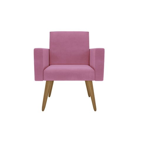 Poltrona Decorativa para Recepção Sala e Escritório Nina Rose