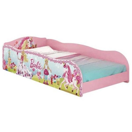 Cama Infantil Barbie Happy Pura Magia Branco/Rosa Pink em Promoção