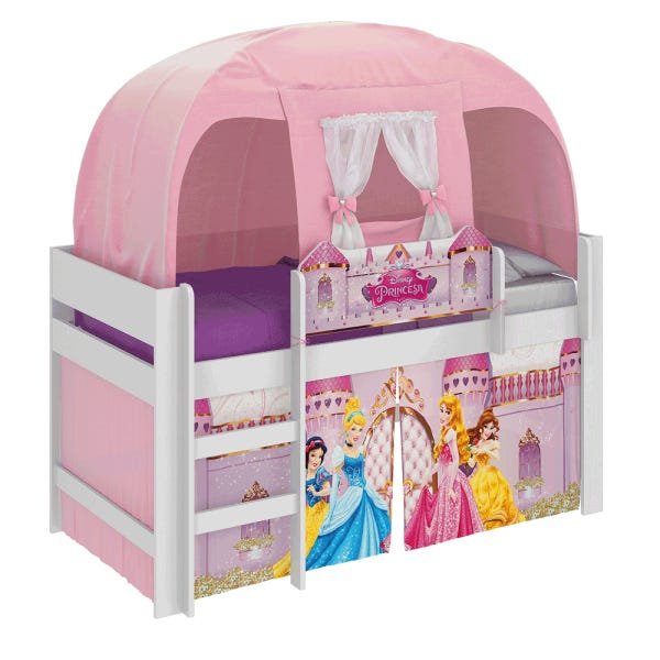 Cama Infantil Barraca Princesas Disney Rosa Pura Magia