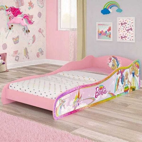 Mini Cama Infantil Barbie Dreamtopia 7A Rosa Pura Magia