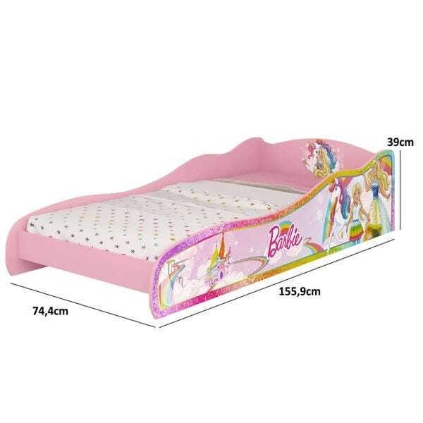 Mini-Cama Infantil - Pura Magia Barbie - Cama Infantil - Magazine