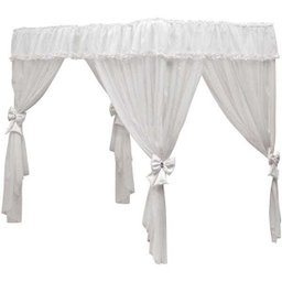 Dossel em MDF com Laços e Voal para Camas Branco Pura Magia - 1