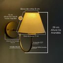 Ver imagem 3 de Arandela Luminaria de Parede Clássico Curvada Decoração Iluminação Casa Sala e Quarto Escritório