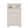 Cômoda Infantil Ursinho TED 4 Gavetas Off White Estrela - 2