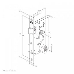 Fechadura Externa Espelho Inox 40mm 803/33 Gorje Stam - 3
