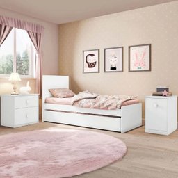 Berço Bicama Multifunção Amore Branco Atóxica Móveis Estrela - 11 Berço Bicama Multifunção Amore Branco Atóxica Móveis Estrela - 11