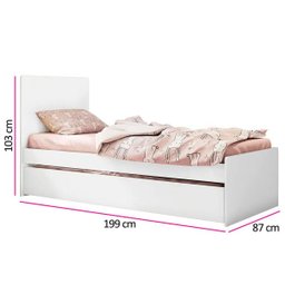 Berço Bicama Multifunção Amore Branco Atóxica Móveis Estrela - 14 Berço Bicama Multifunção Amore Branco Atóxica Móveis Estrela - 14