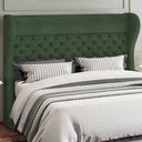Ver imagem 2 de Cabeceira Cama Box Queen 160 Cm P05 Madrid Couríssimo Verde Musgo - Lyam Decor