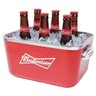 Balde de Gelo Budweiser Ambev 5 Litros para 6 Long Necks Cooler Vermelho - 1