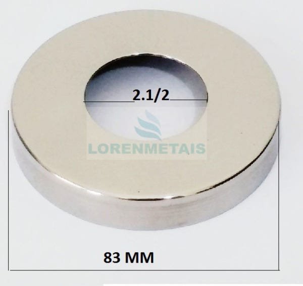 Canopla Reta Inox 304 2"1/2 Kit com 4 - 3