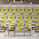 Ver imagem 2 de Papel de Parede Talheres em Blocos Coloridos Amarelo Gh Papel de Parede 2,5m