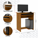 Ver imagem 2 de Mesa Escrivaninha Prática Home Office para Computador - Freijó