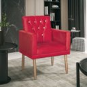 Ver imagem 1 de Poltrona Sky para Sala de Estar Decorativa Vermelha - Bela Móveis
