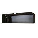 Ver imagem 2 de Armário Aéreo com Nicho e Porta Basculante 35x135x35cm Wlnp135 Carvalho Dark - Branco