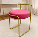 Ver imagem 1 de Banqueta Puff Penteadeira Maquiagem Base de Ferro Corino:pink