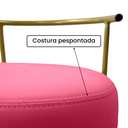 Ver imagem 5 de Banqueta Puff Penteadeira Maquiagem Base de Ferro Corino:pink