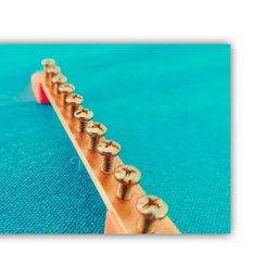 Barramento De Cobre Eletrolítico Neutro E Terra 8 Parafusos - 3 Barramento De Cobre Eletrolítico Neutro E Terra 8 Parafusos - 3