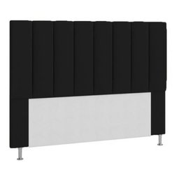 Cabeceira Casal Estofada Cancun Preto - M&F Decor - 1
